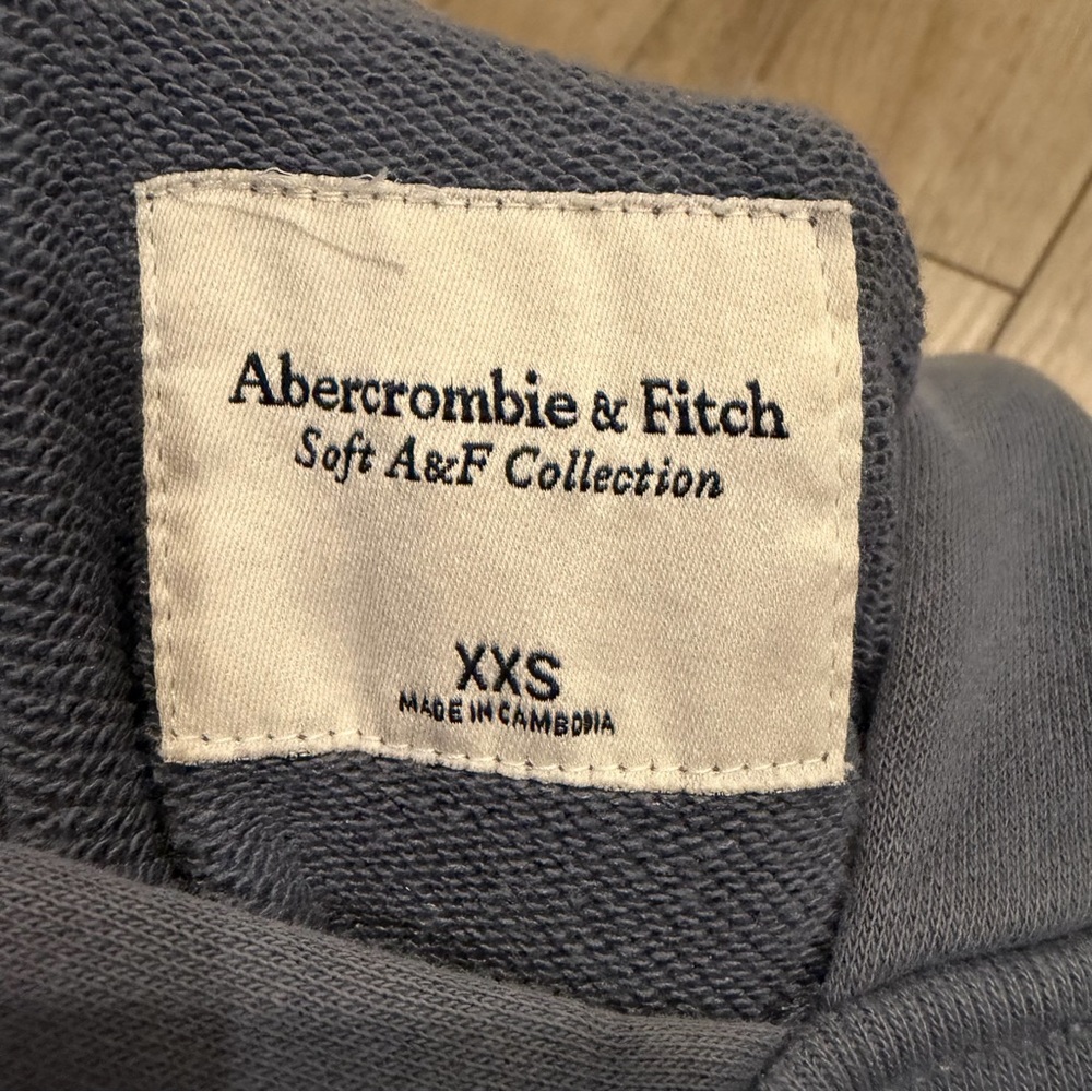 Abercrombie & Fitch Blue Gray Hoodie Sweatshirt Soft A&F Collection XXS - Picture 2 of 2